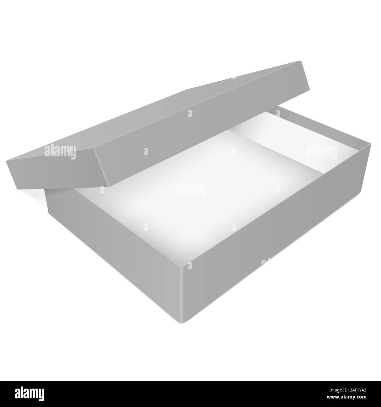 Gray open box. Empty carton Stock Vector Image & Art - Alamy