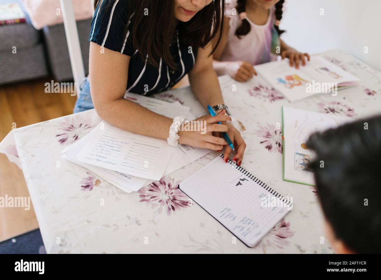 Children doing homework Stock Photo