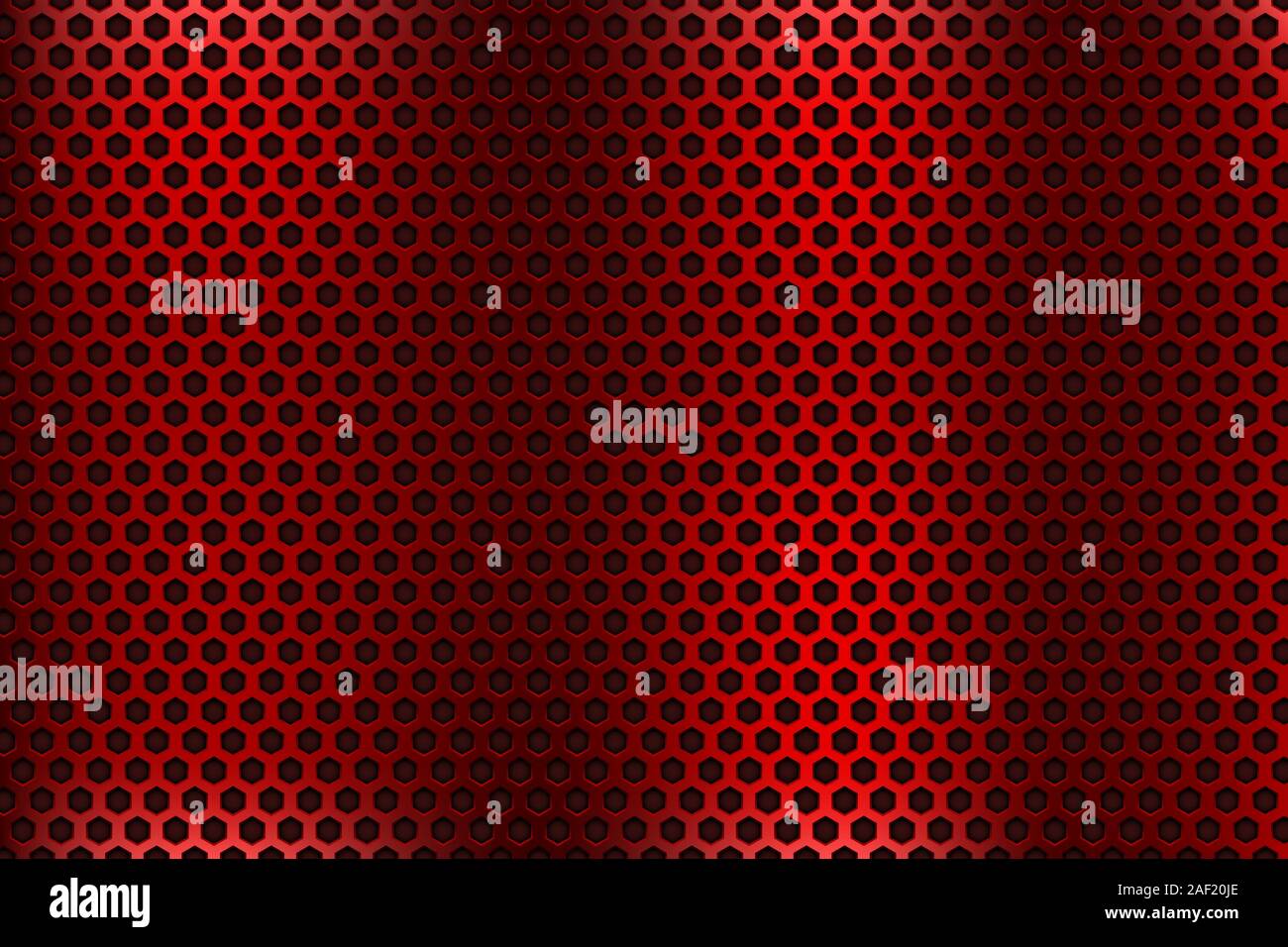 Red metal perforated background Stock Vector