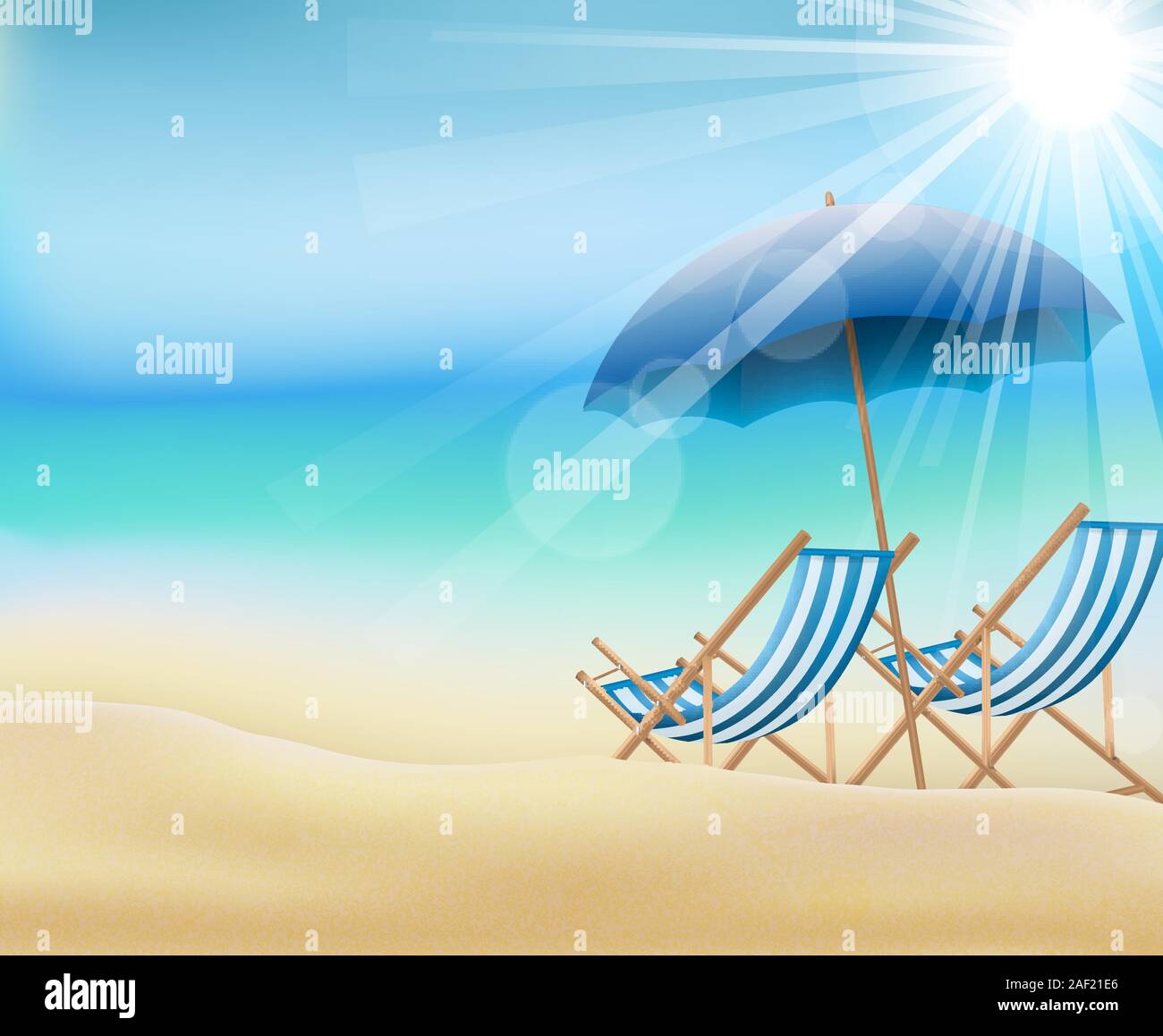 Daytime summer background on beach Stock Vector Image & Art - Alamy