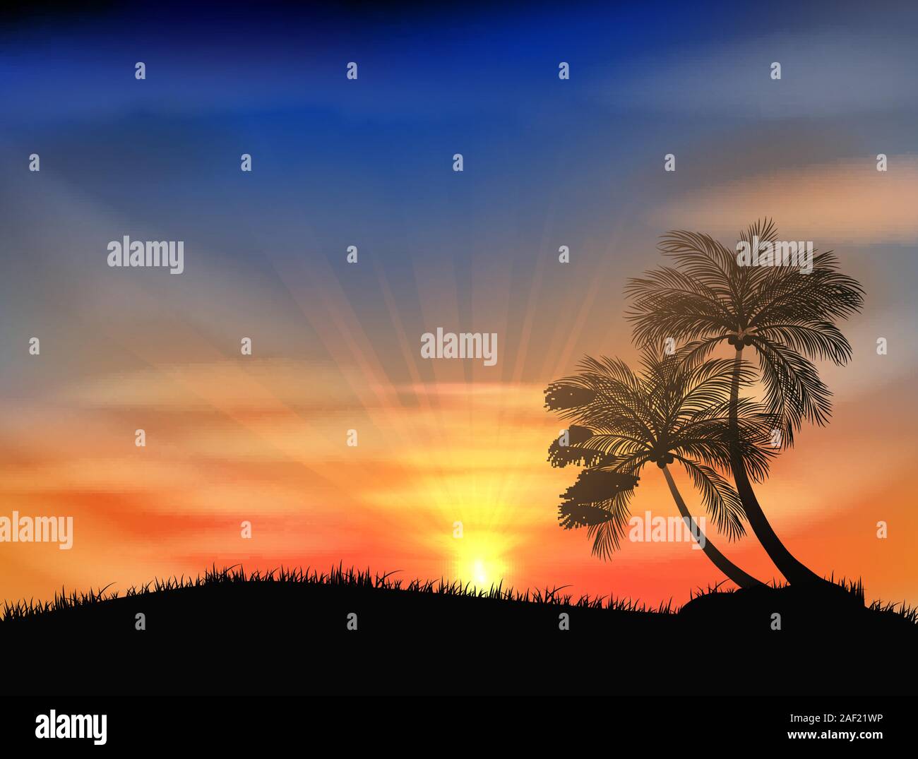 Lit sunset Stock Vector Images - Alamy