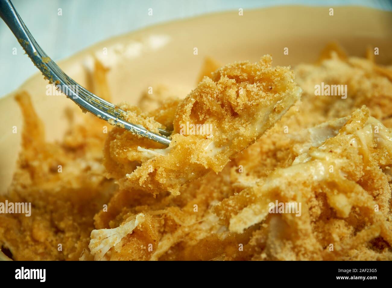 Grandma’s Chicken Casserole, Mix chicken, canned vegetables, chicken
