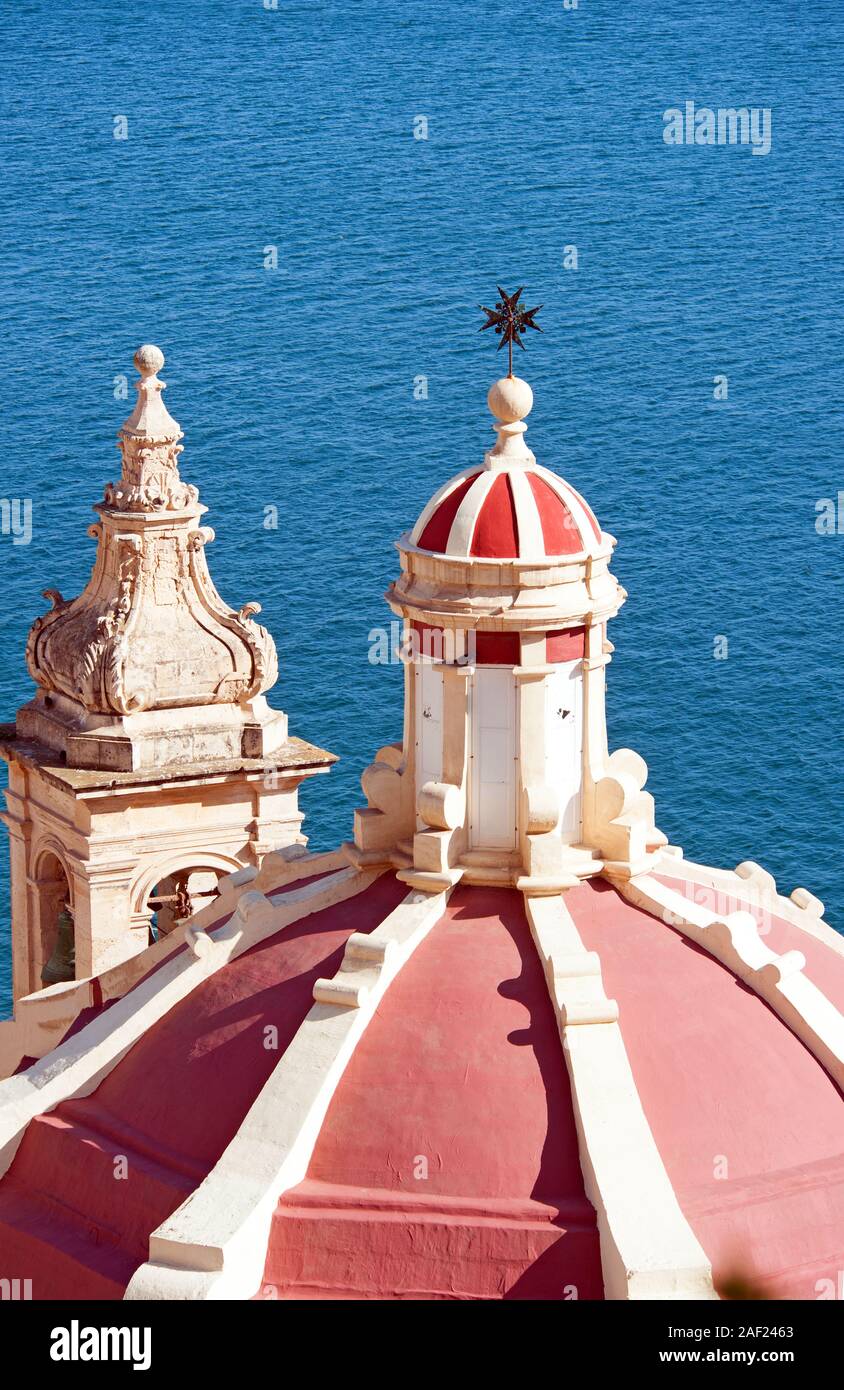 Church dome in Valletta, Malta Stock Photo