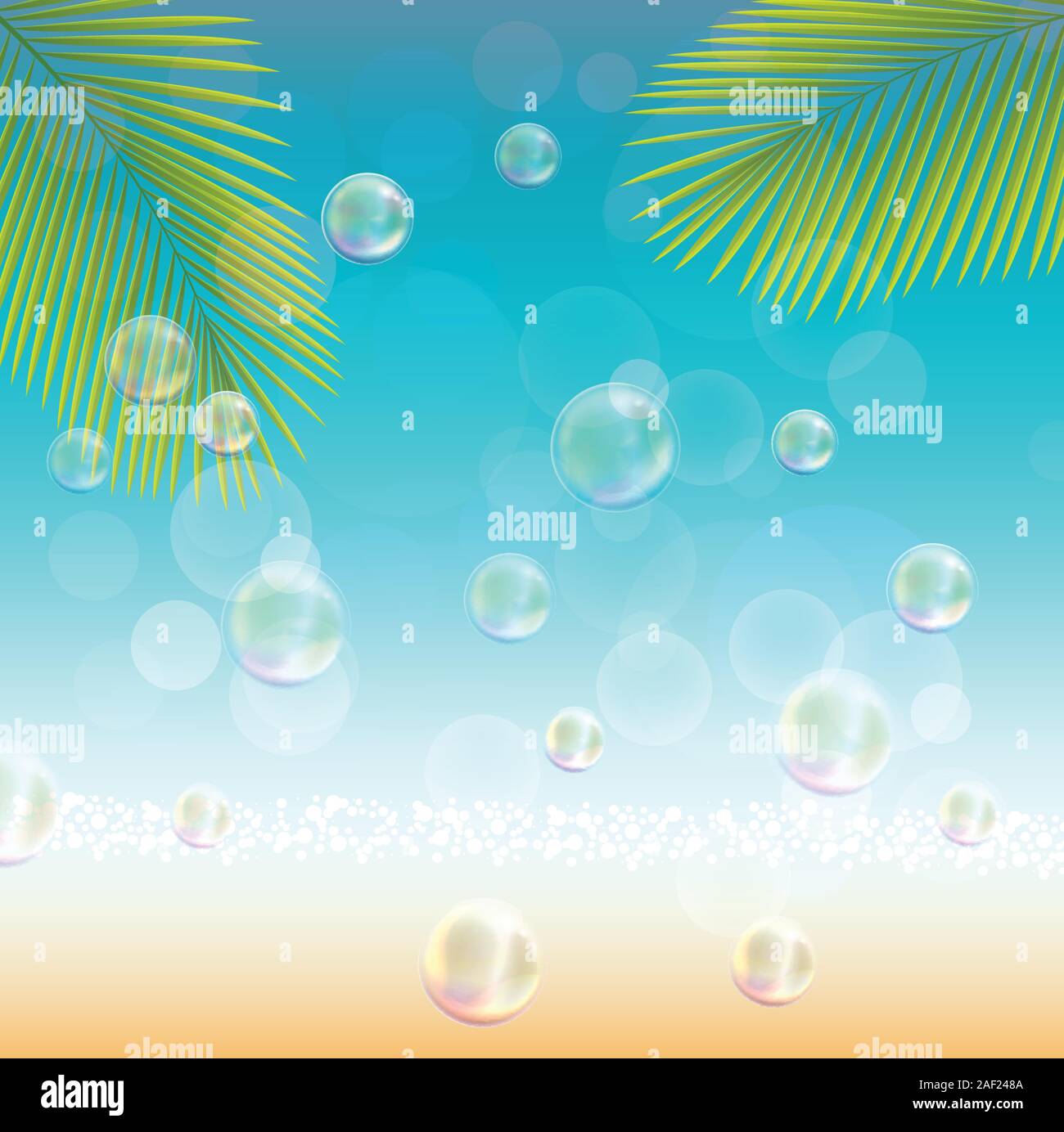 Landscape of sea palm tree Stock Vector Image & Art - Alamy