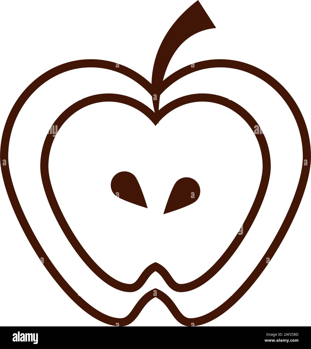 apple fresh fruit nature icon Stock Vector Image & Art - Alamy