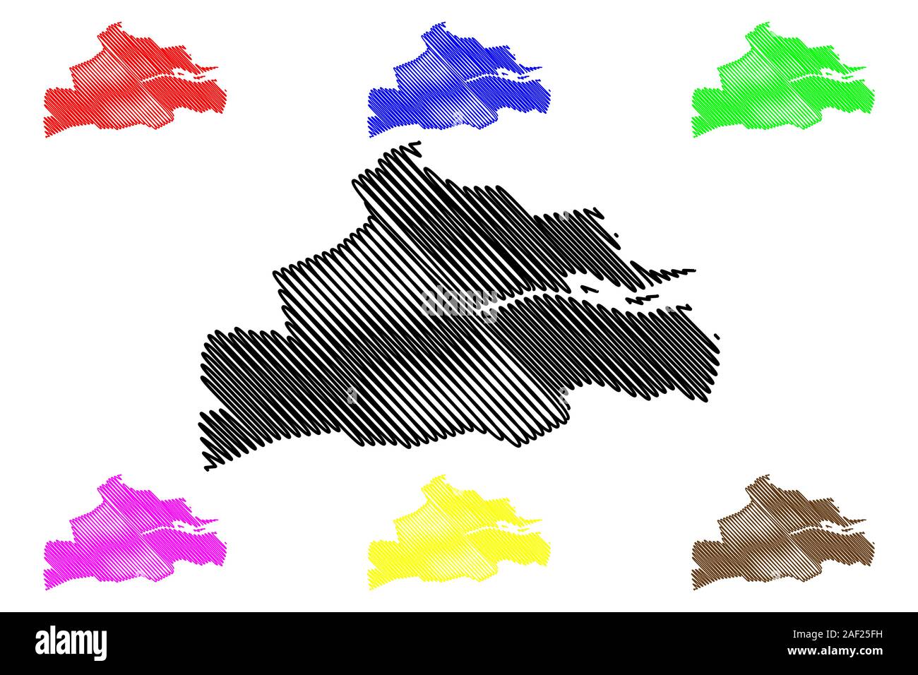 Cork City Council (Republic of Ireland, Counties of Ireland) map vector