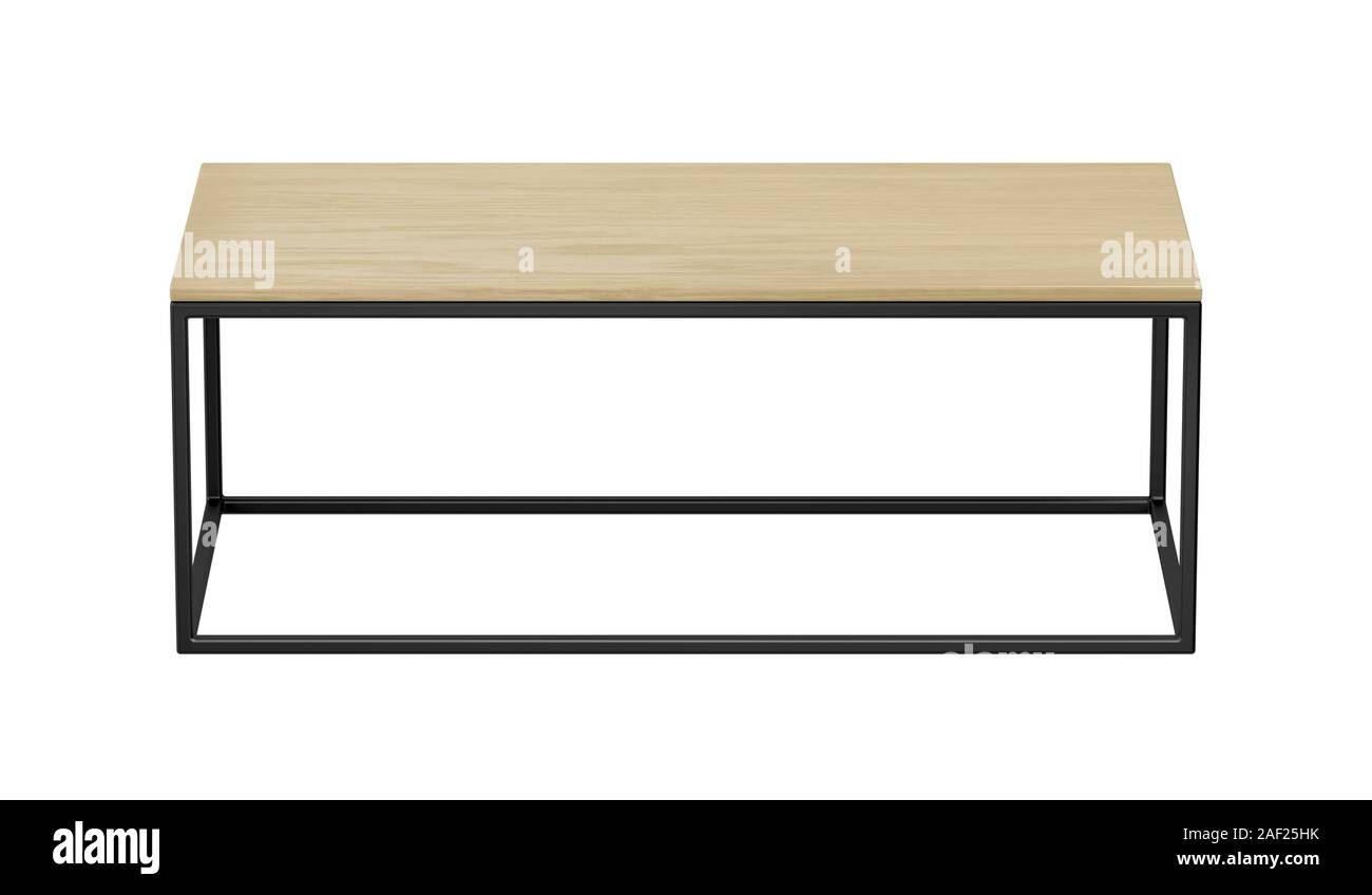 Wooden coffee table isolated on white background Stock Photo - Alamy