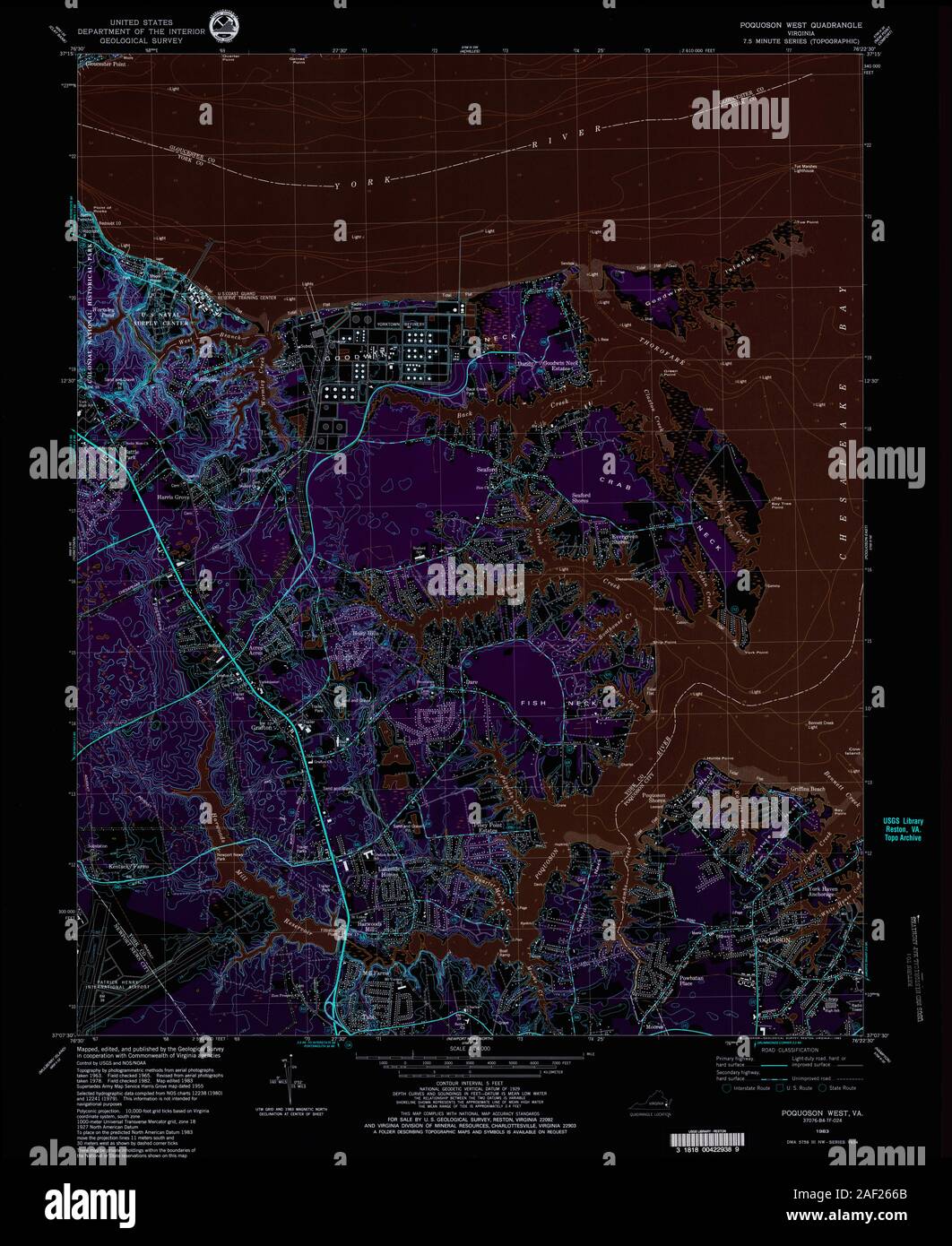 Poquoson map hires stock photography and images Alamy