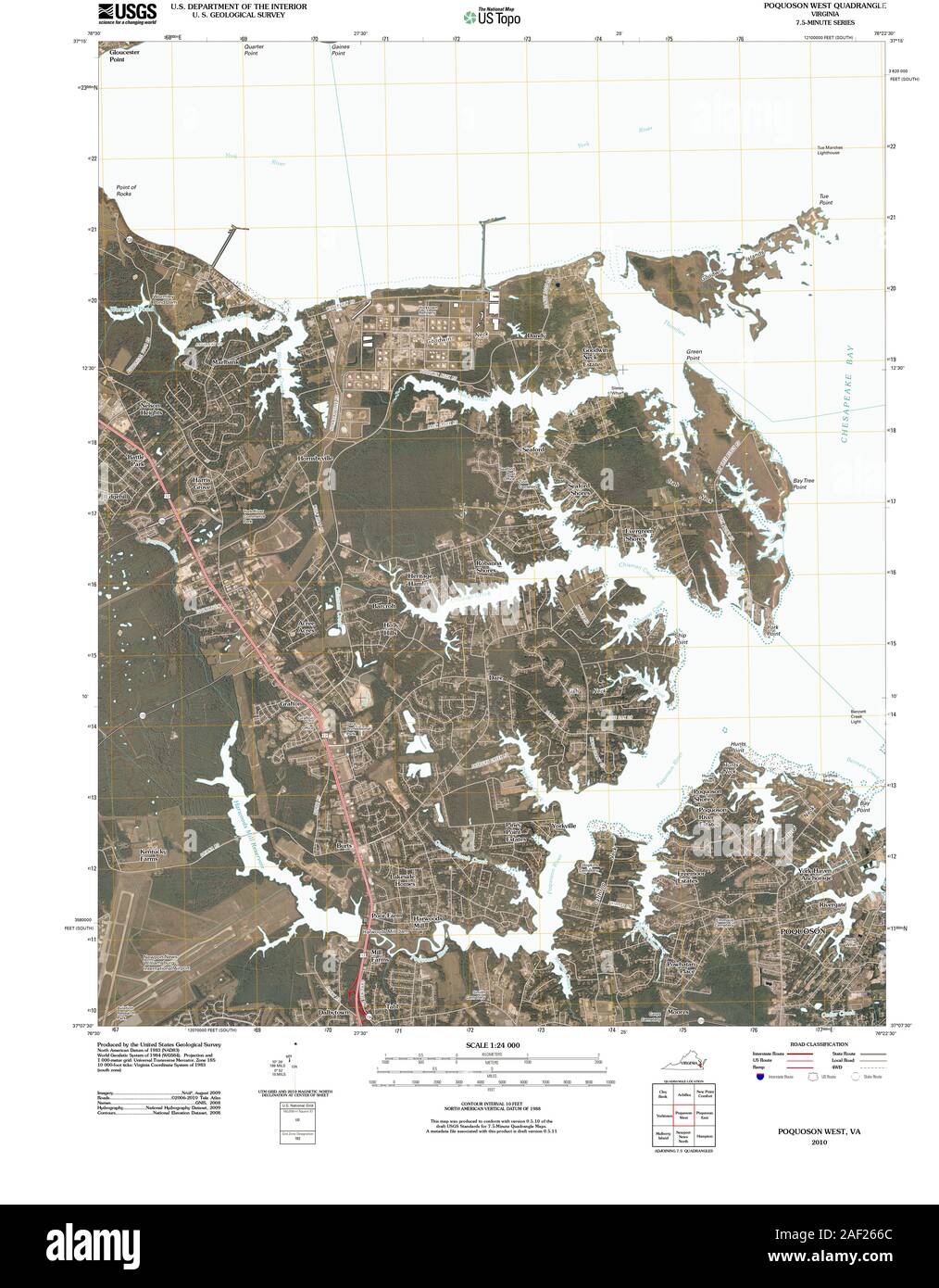 Poquoson map hires stock photography and images Alamy