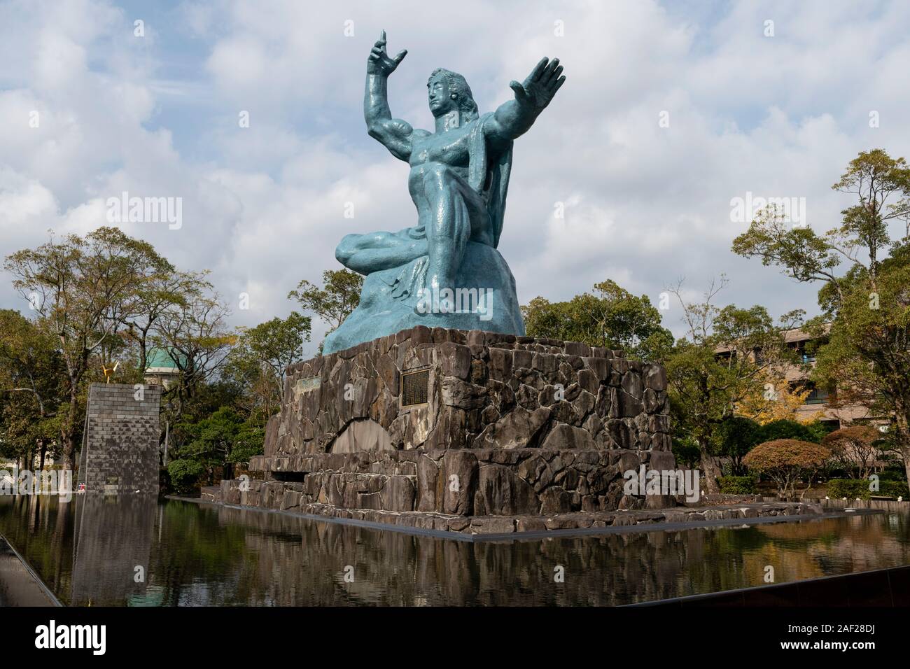 Peace Statue, Nagasaki Peace Park, Nagasaki, Japan Stock Photo Alamy