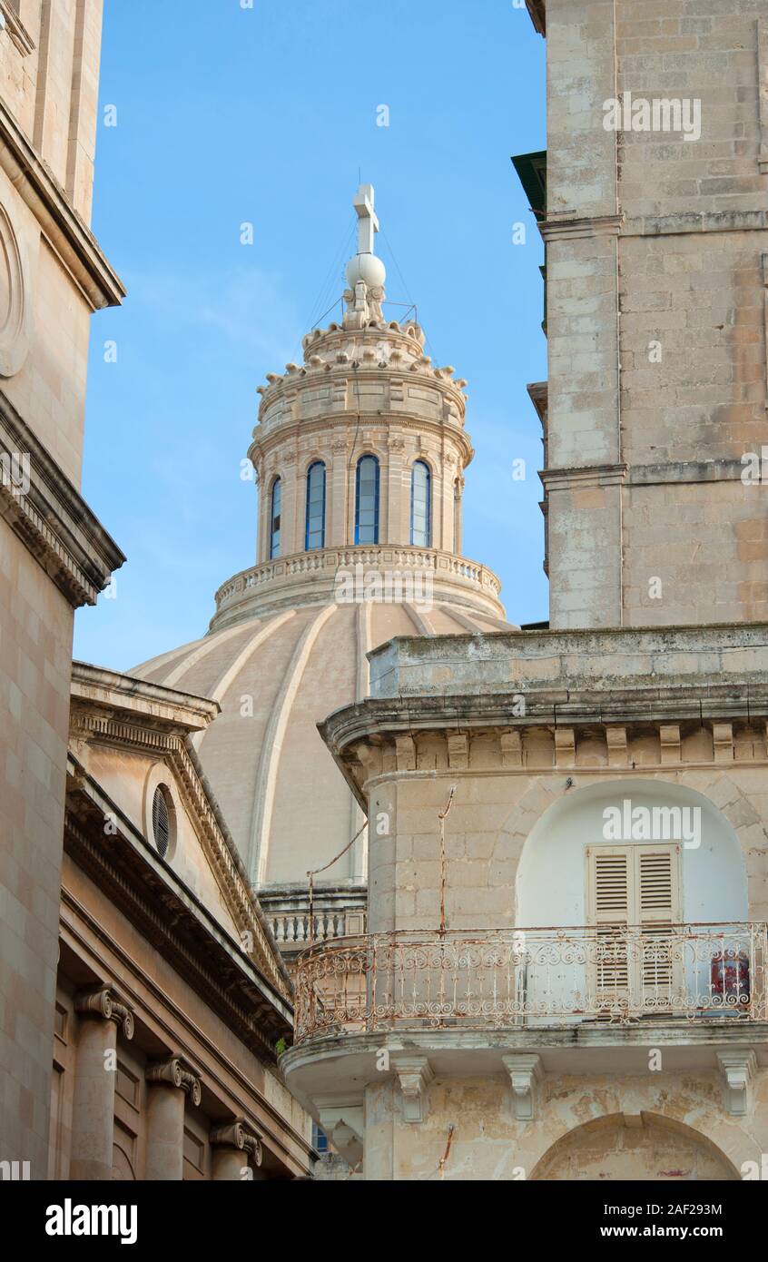 Basilica of Our Lady of Mount Carmel, Valletta, Malta Stock Photo