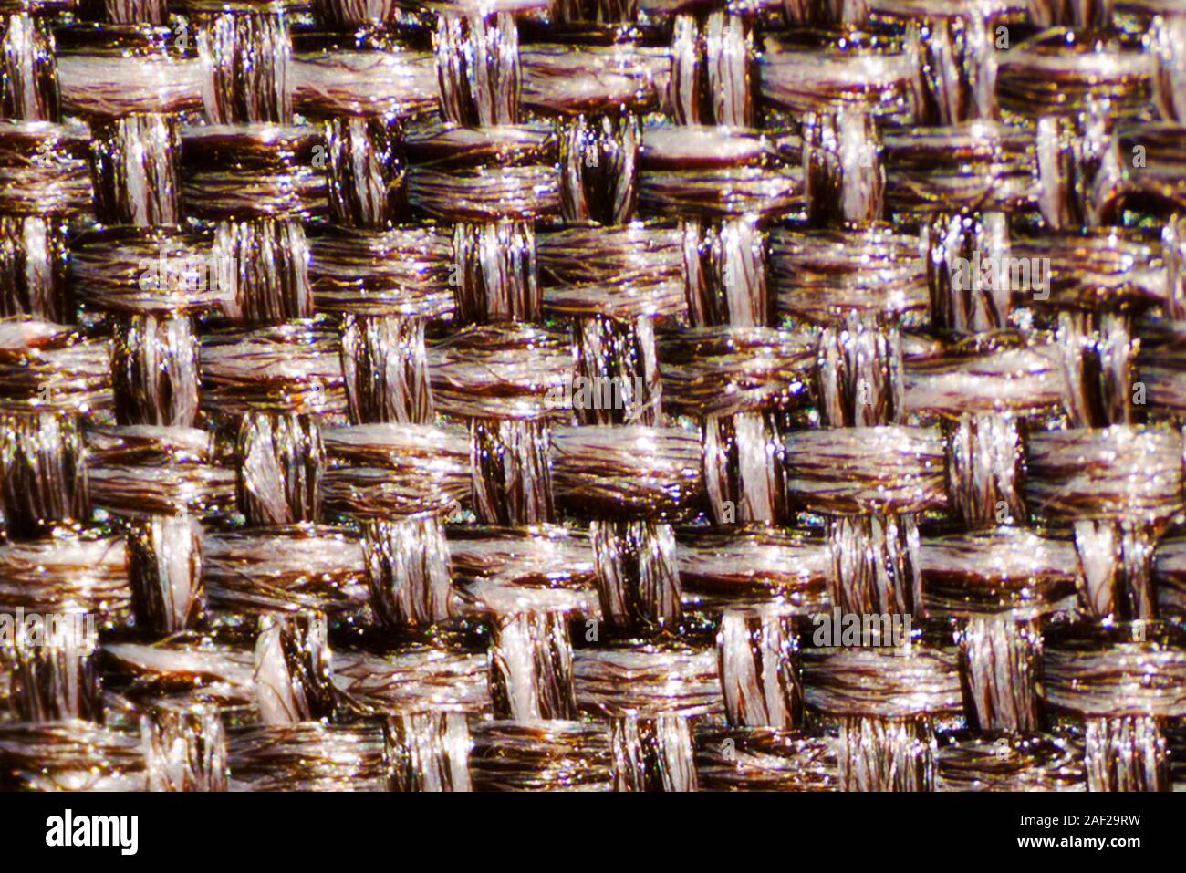 Cloth fibers in macro photography. Stock Photo