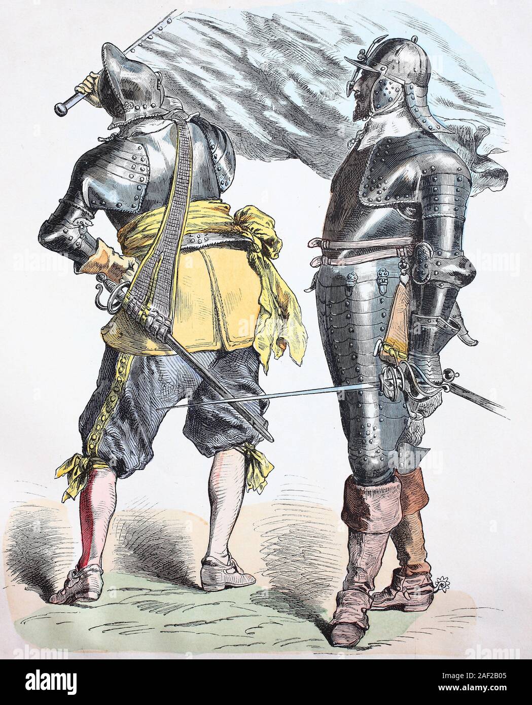 National costume, clothes, history of the costumes, soldiers, in 1630-1650,  Volkstracht, Kleidung, Geschichte der Kostüme, Soldaten, 1630-1650 Stock  Photo - Alamy