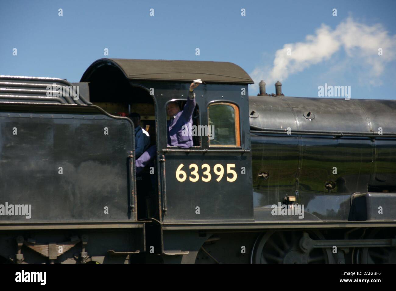 vintage steam train Stock Photo