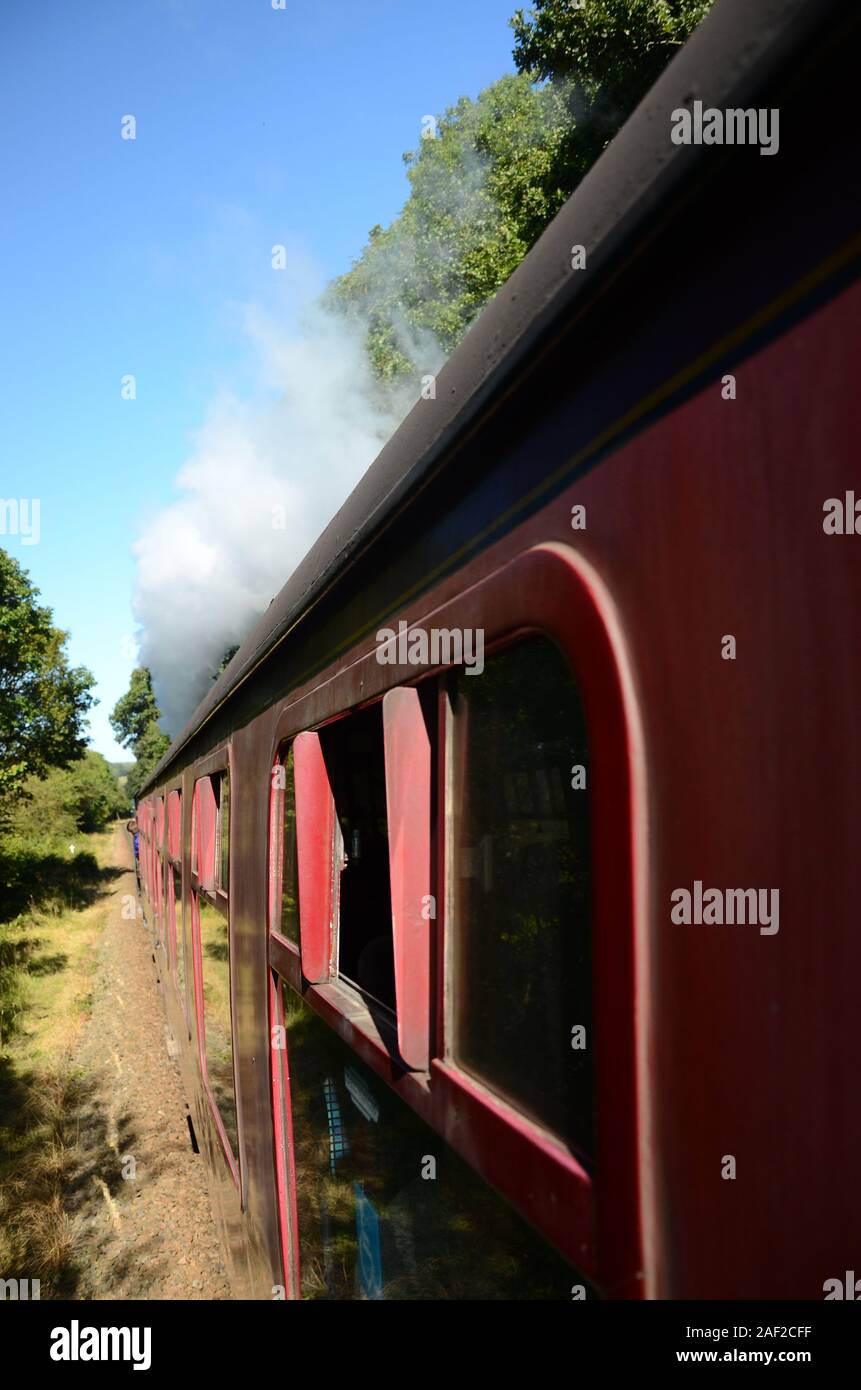 vintage steam train Stock Photo