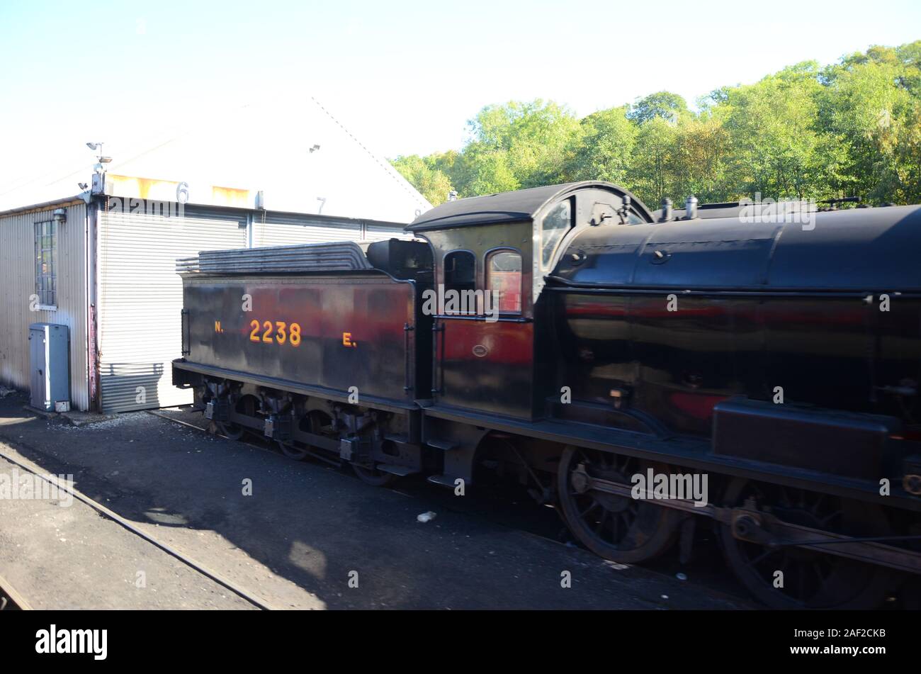 vintage steam train Stock Photo