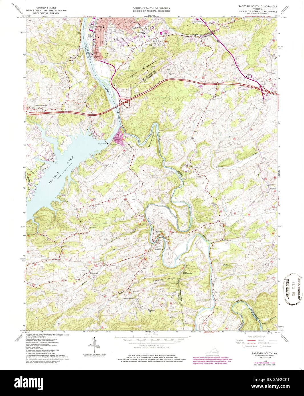 Map of radford hires stock photography and images Alamy