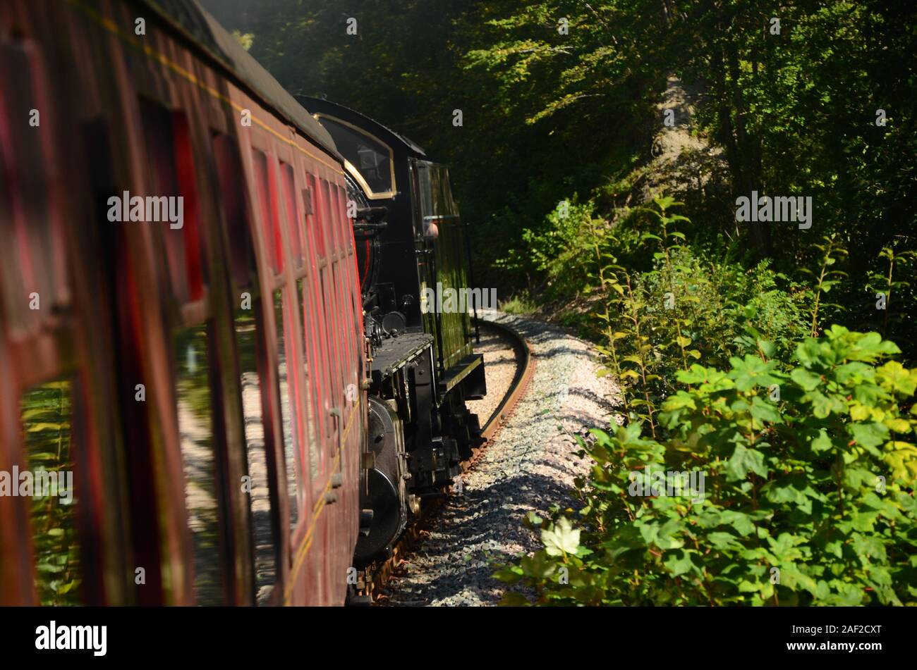 vintage steam train Stock Photo