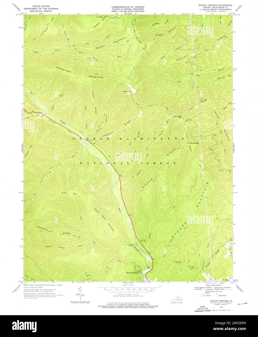 VA Rawley Springs 186442 1967 24000 Stock Photo Alamy