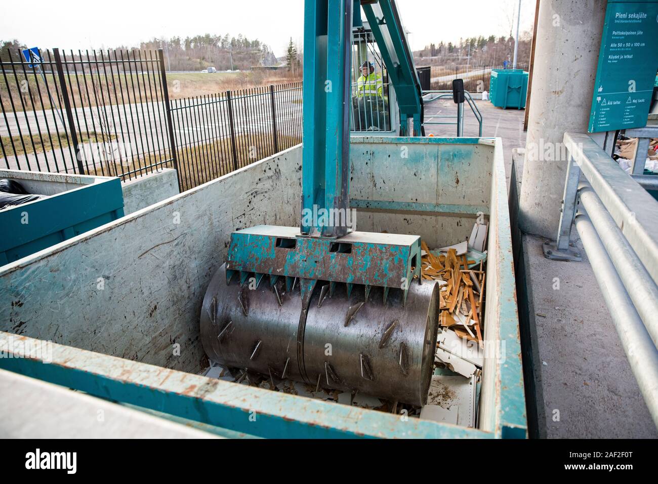 Sorting station HSY center for sorting, safe disposal and recycling