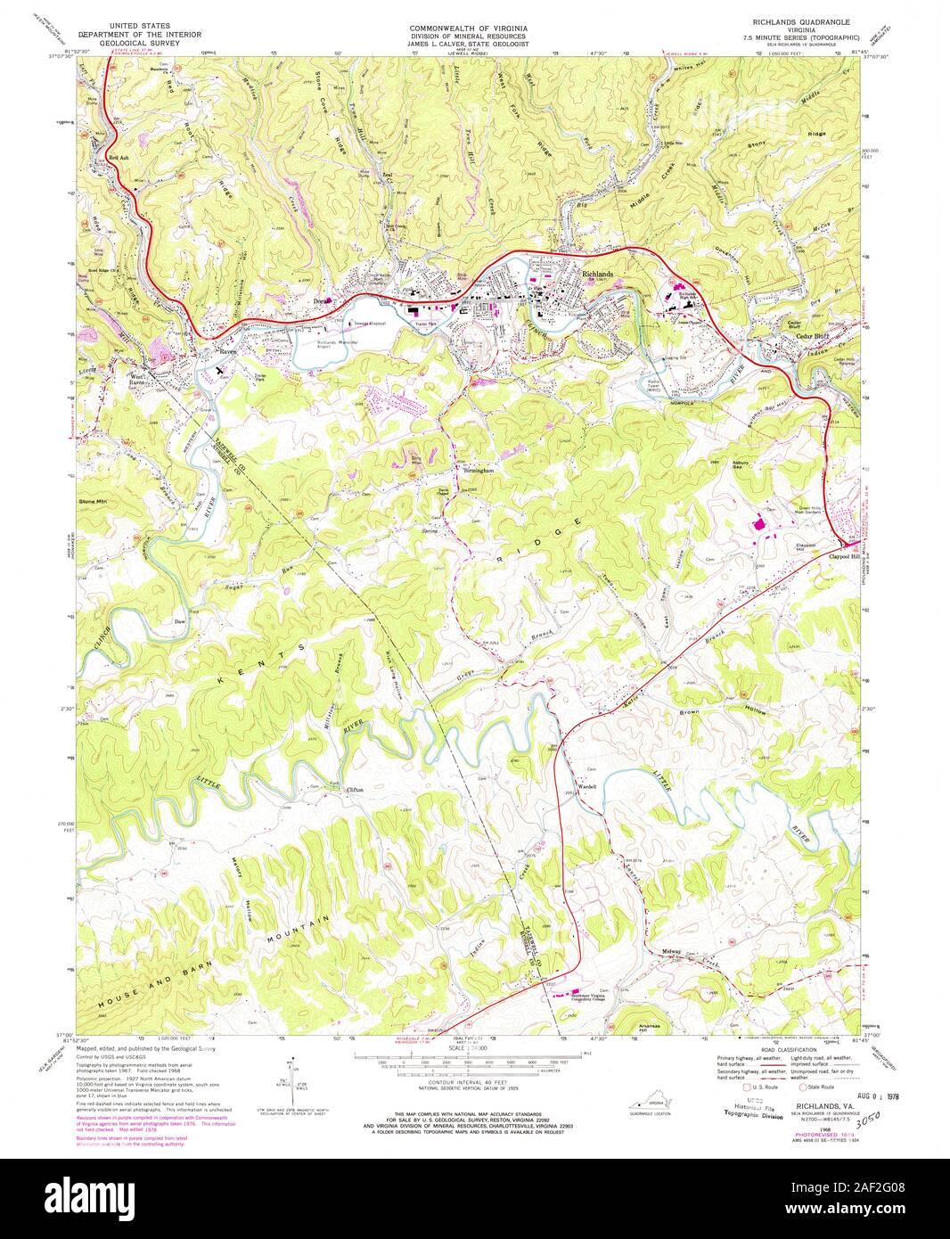 Richlands map Cut Out Stock Images & Pictures Alamy