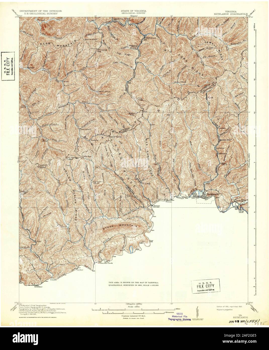 Richlands map hires stock photography and images Alamy