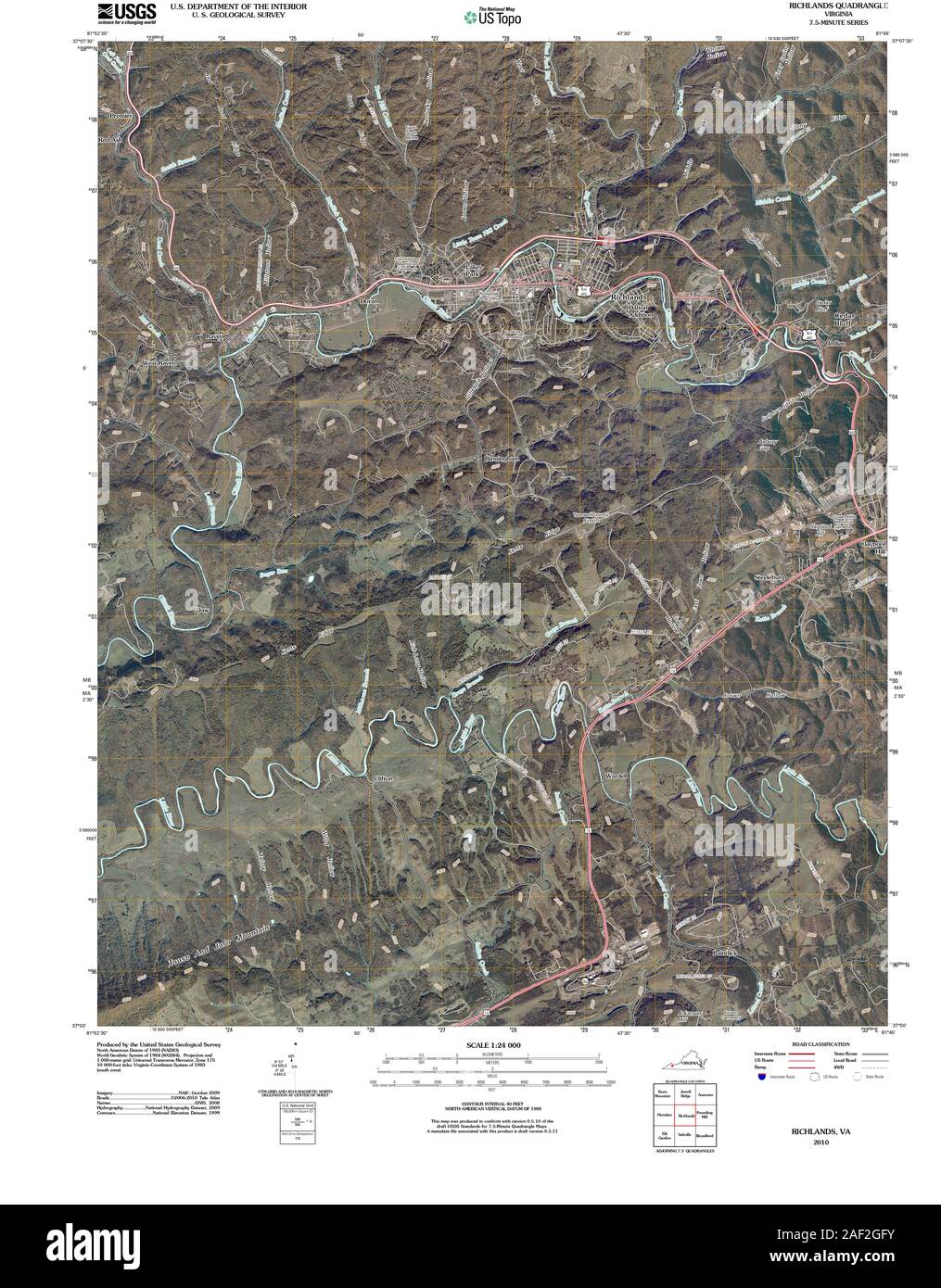 Richlands map Cut Out Stock Images & Pictures Alamy