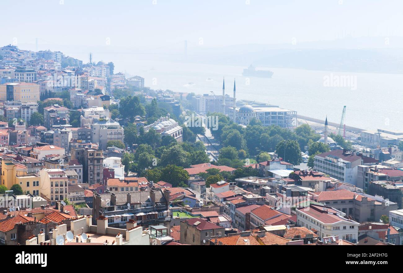 Istanbul, Turkey. Cityscape with Bosporus on a background Stock Photo