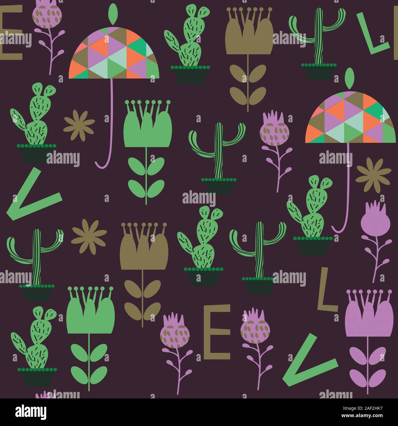 Abstract cactus Stock Vector Images - Alamy