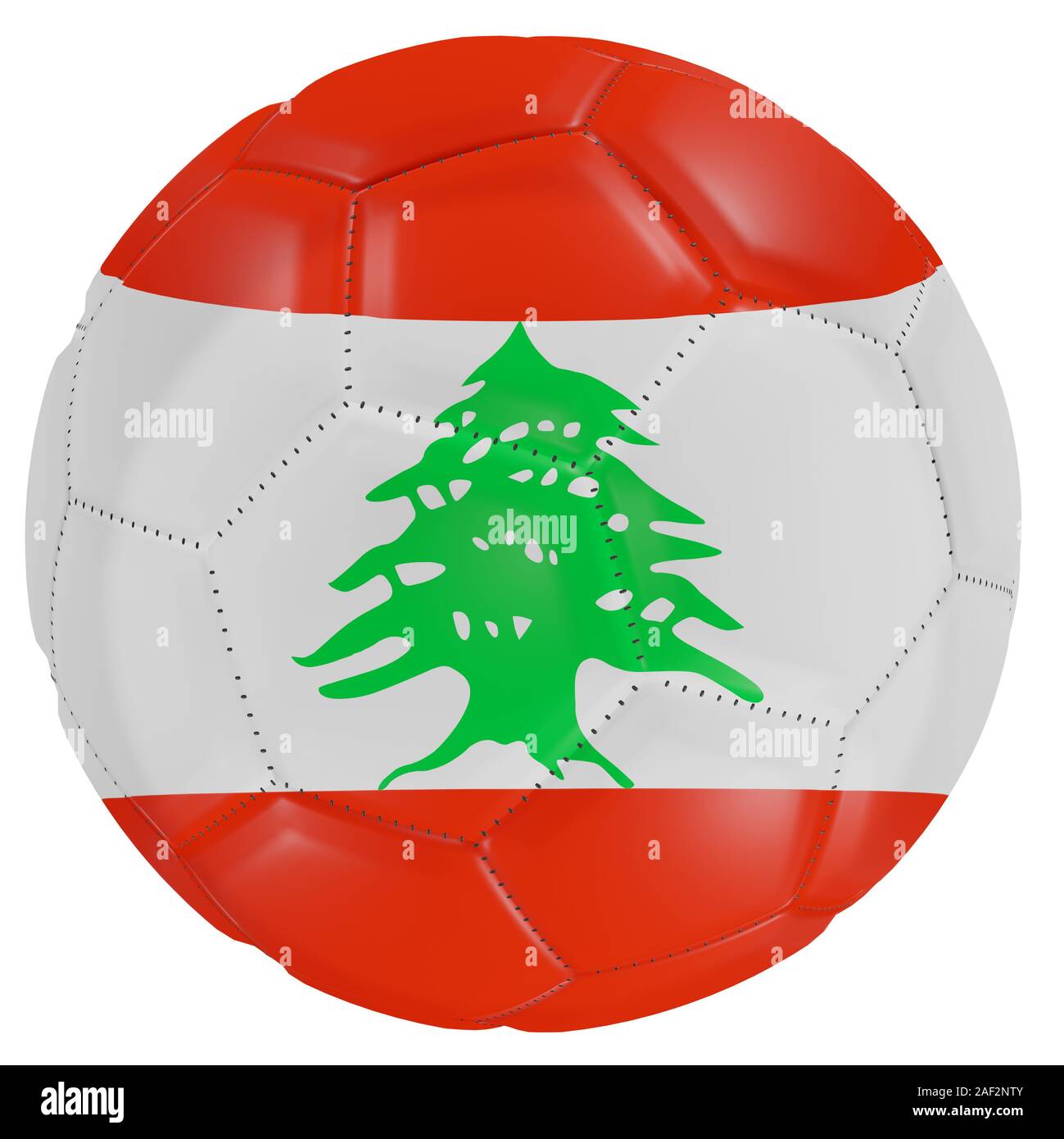 3d rendering of a Lebanon flag on a soccer ball. Isolated in white background Stock Photo Alamy