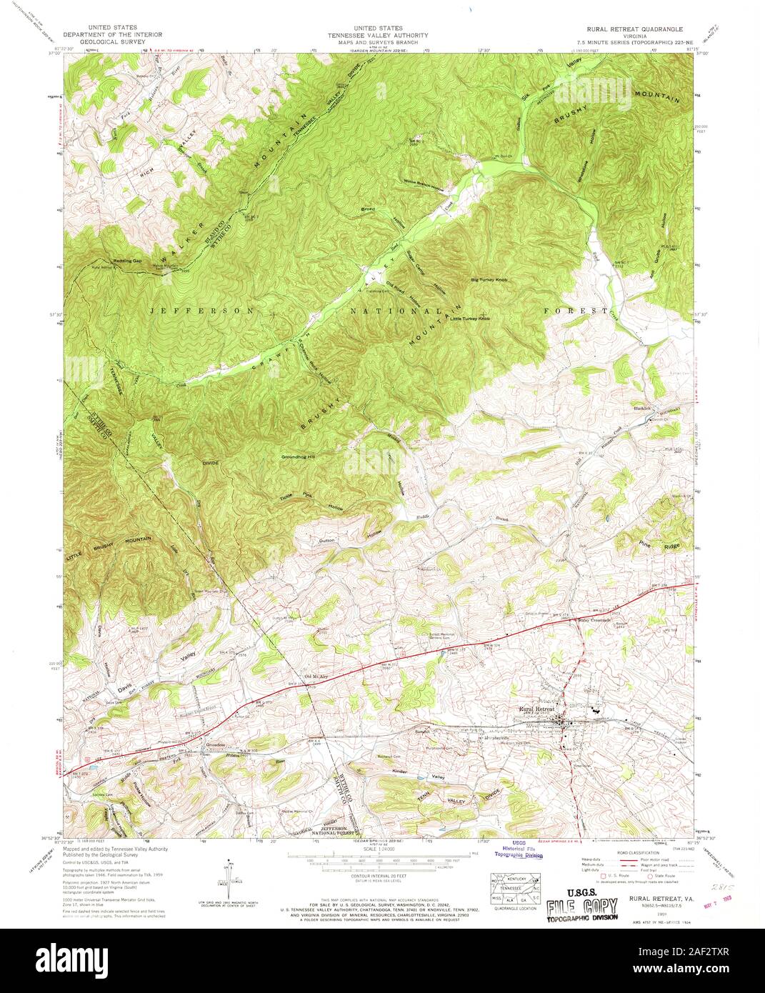 VA Rural Retreat 186581 1959 24000 Stock Photo Alamy