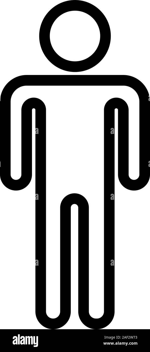 Men s toilet icon vector. Isolated contour symbol illustration Stock Vector