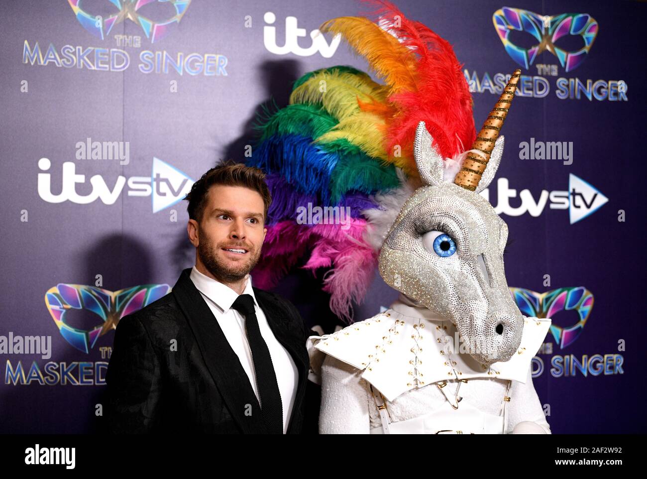 Joel Dommett attending The Masked Singer press launch held at The Mayfair  Hotel, London Stock Photo - Alamy