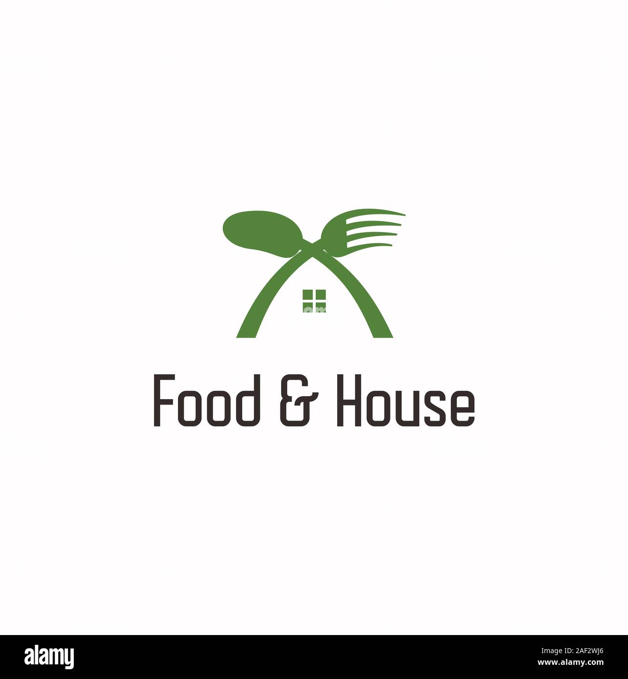 House With Spoon And Fork Logo design Stock Vector Image & Art Alamy