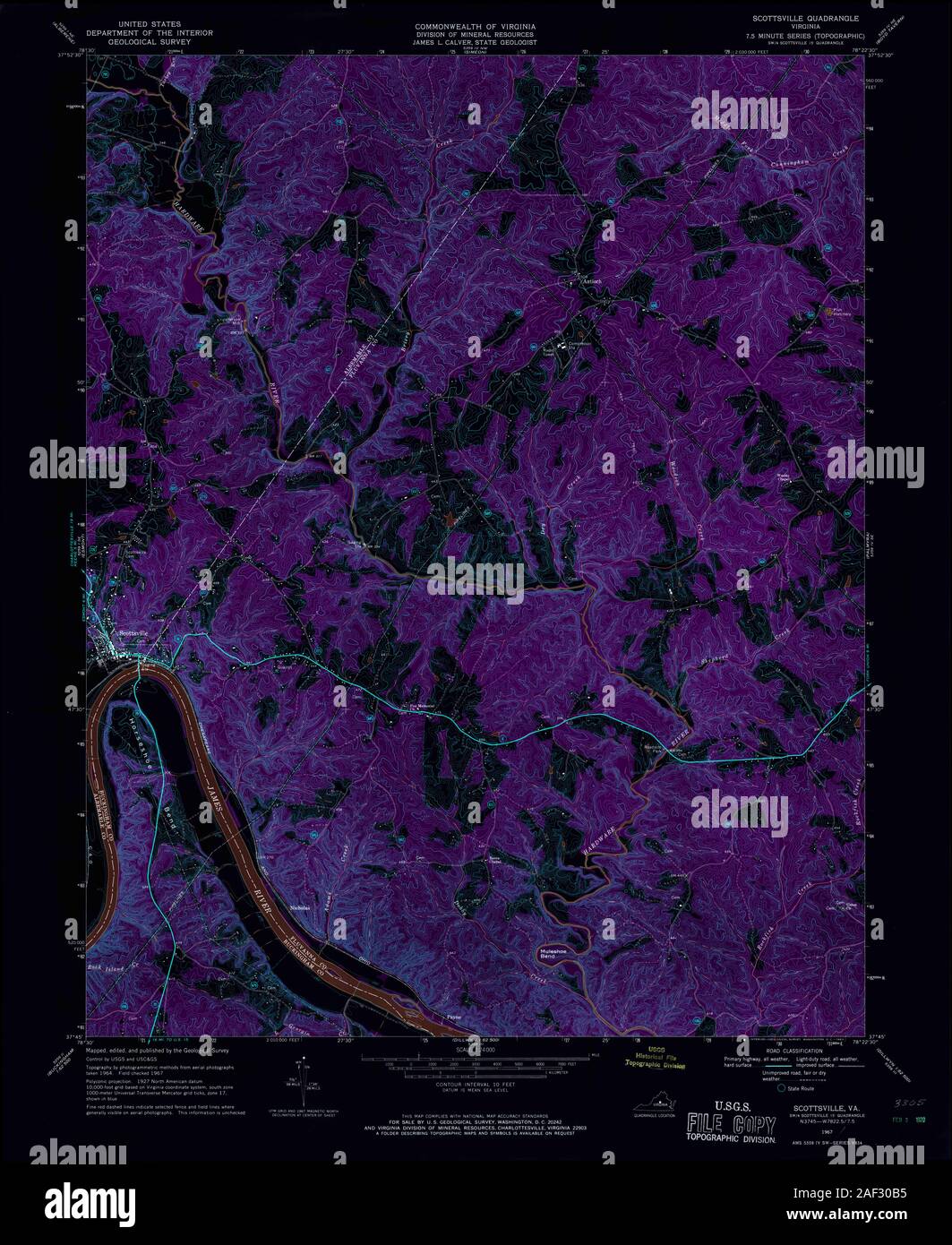 Map of scottsville hires stock photography and images Alamy