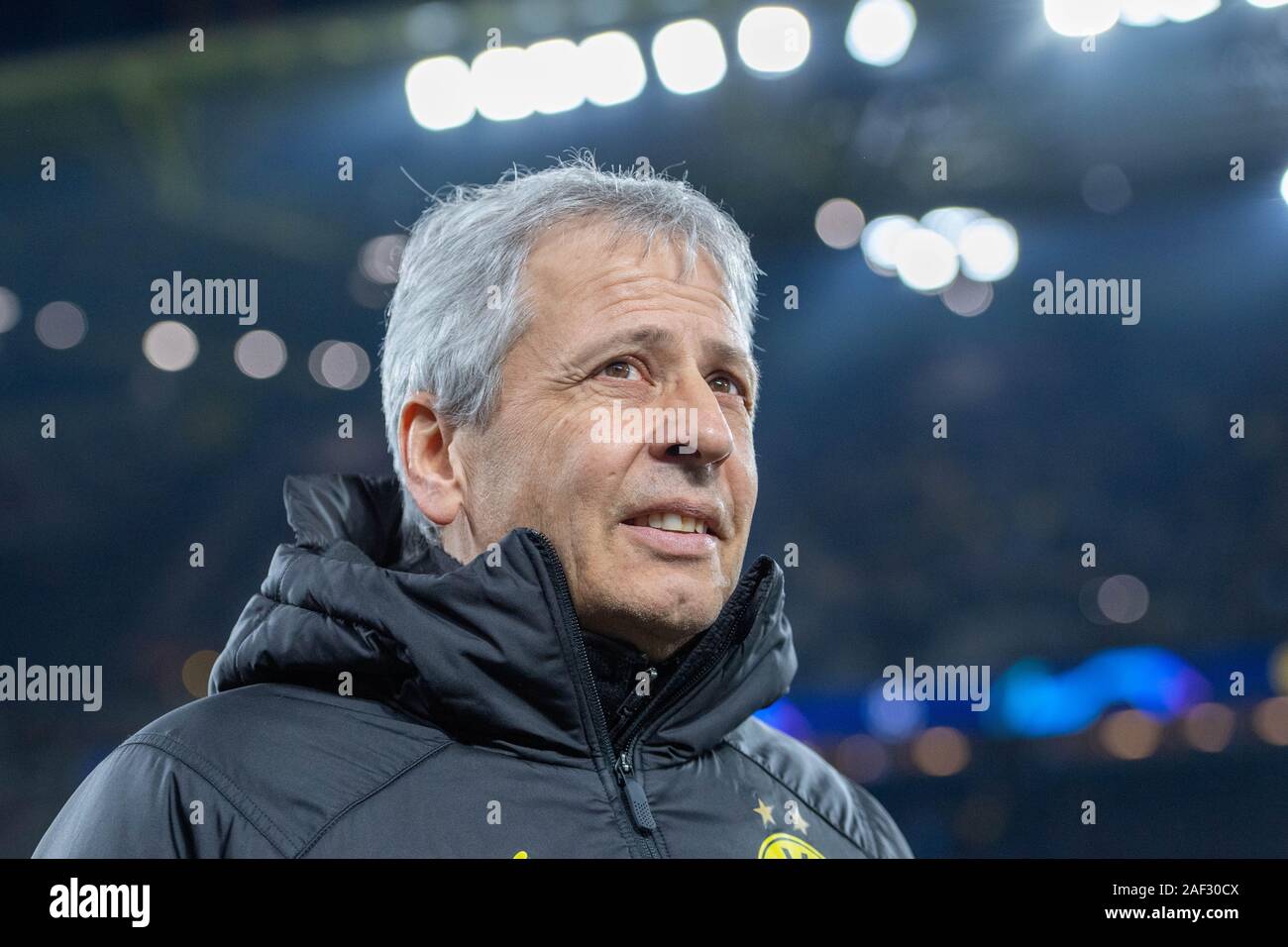 Lucien FAVRE (coach, DO), Half-length, Football Champions League, Group stage, Group F 2: 1, matchday 6, Borussia Dortmund (DO) - Slavia Prague (Slavia), on 10.12.2019 in Dortmund / Germany. | Usage worldwide Stock Photo