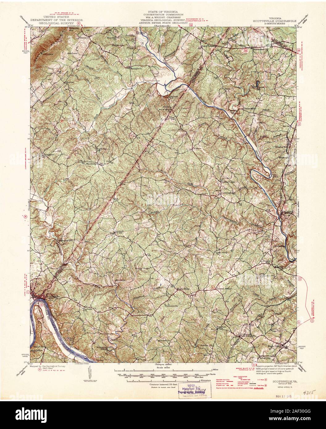 Map of scottsville hires stock photography and images Alamy