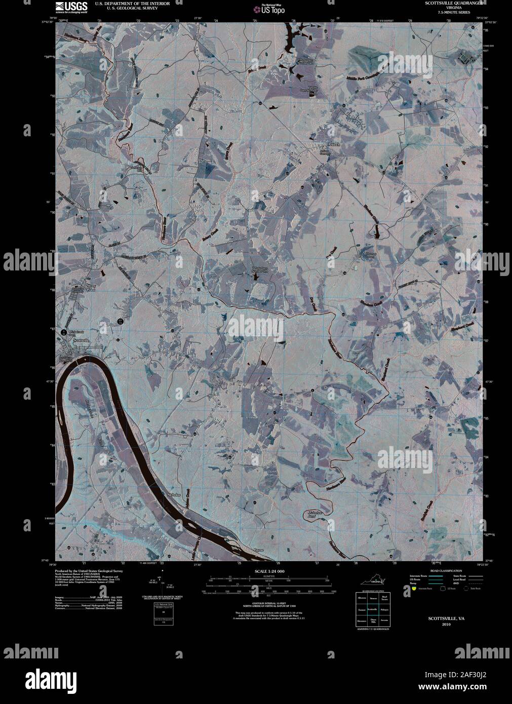 Map of scottsville hires stock photography and images Alamy