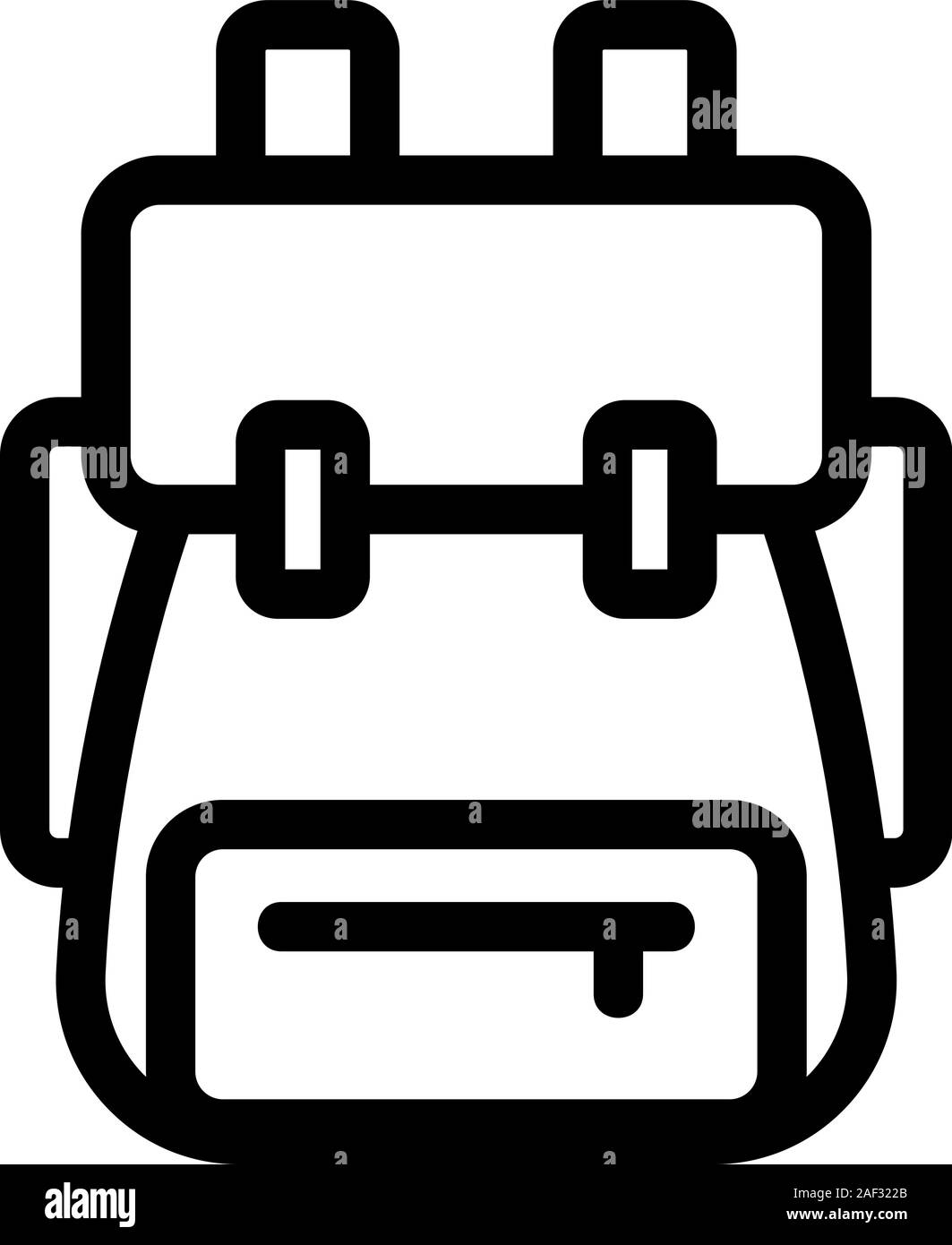 backpack icon vector. Isolated contour symbol illustration Stock Vector ...