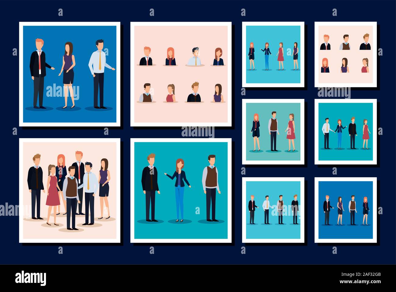 bundle of group business people Stock Vector Image & Art - Alamy
