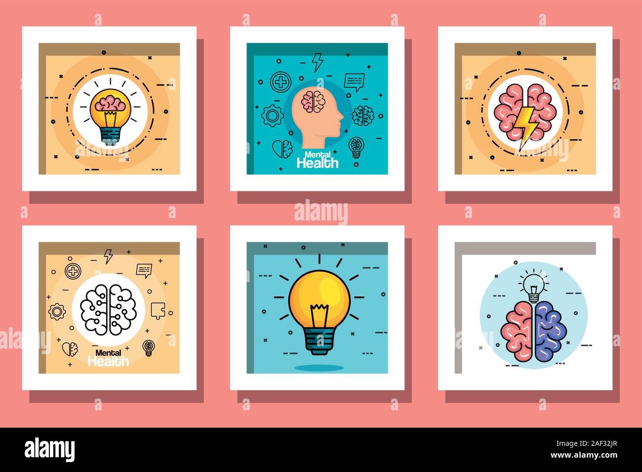 set designs of health mental day Stock Vector Image & Art - Alamy