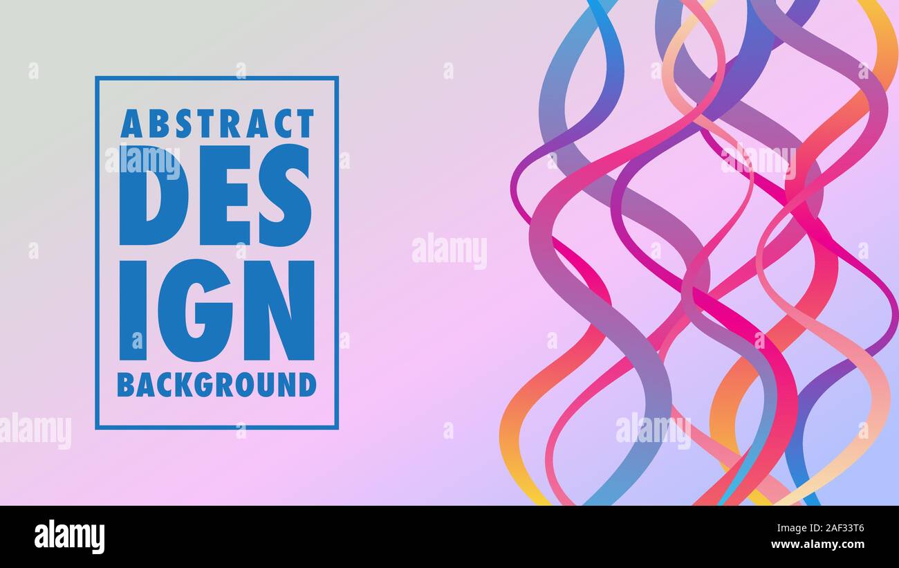 Colorful Abstract Wave Tape Background Design Template, Wavy Ribbon ...