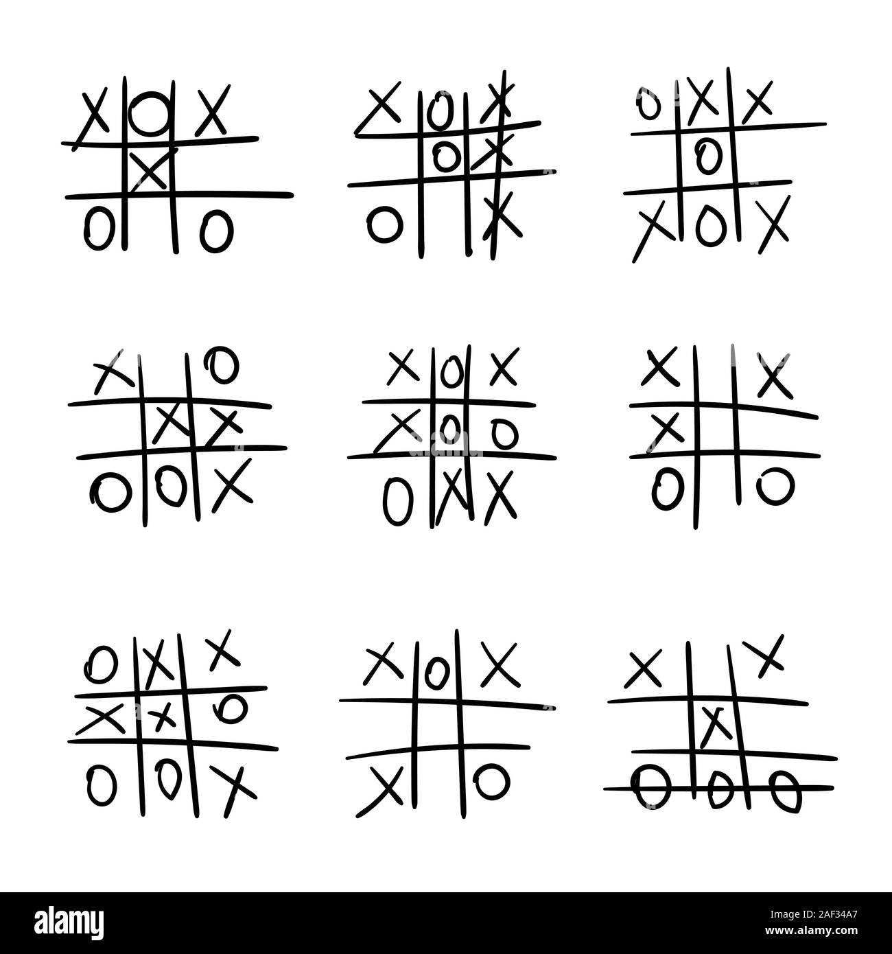 Tic tac toe game Cut Out Stock Images & Pictures - Alamy