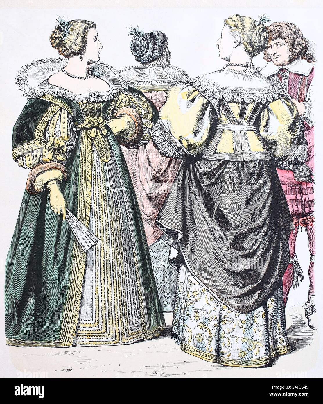 National costume, clothes, history of the costumes, noblewomen, France, in  1650, Volkstracht, Kleidung, Geschichte der Kostüme, Edelfrauen,  Frankreich, 1650 Stock Photo - Alamy