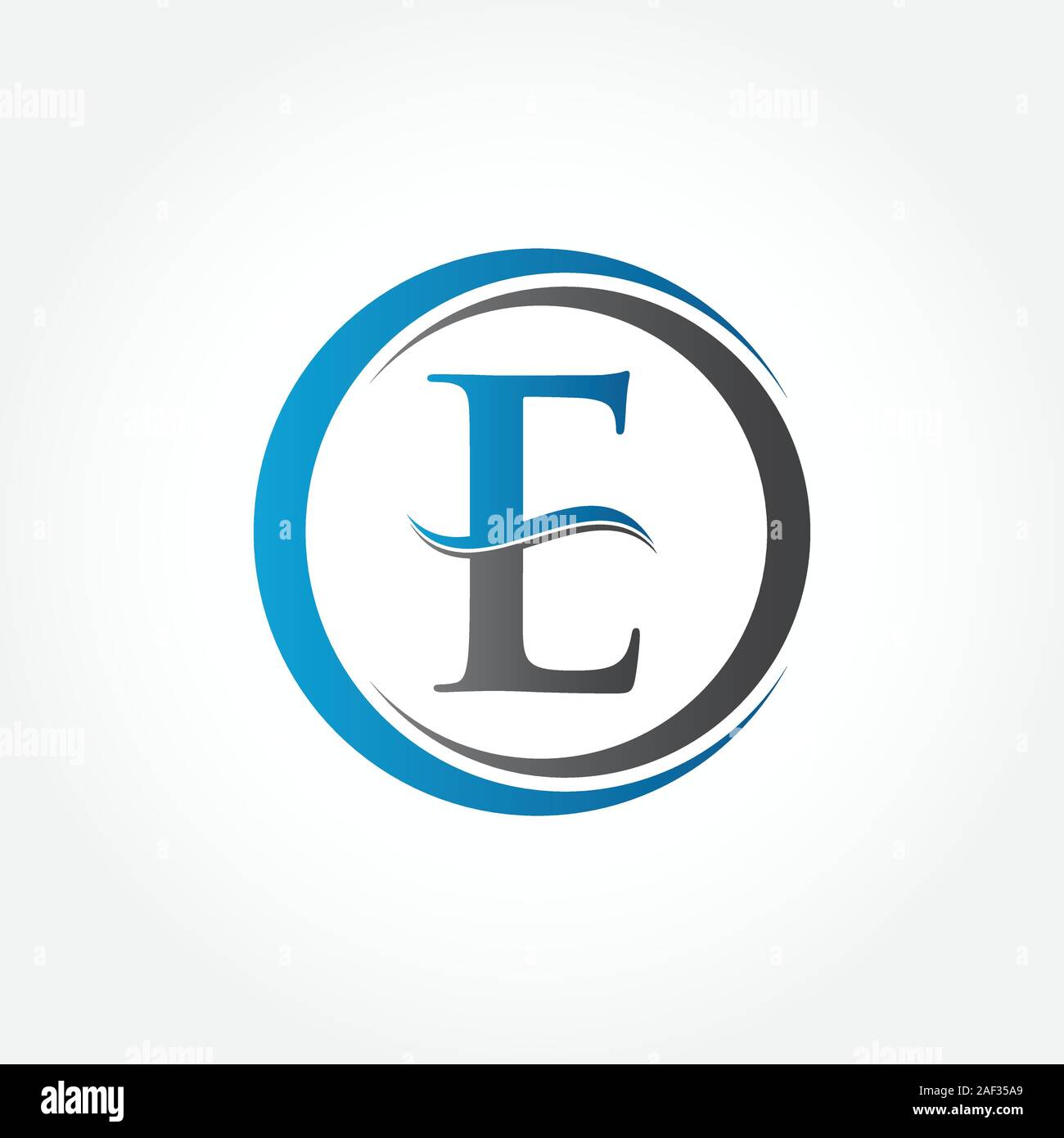Initial Letter E Logo With Creative Modern Business Typography Vector ...