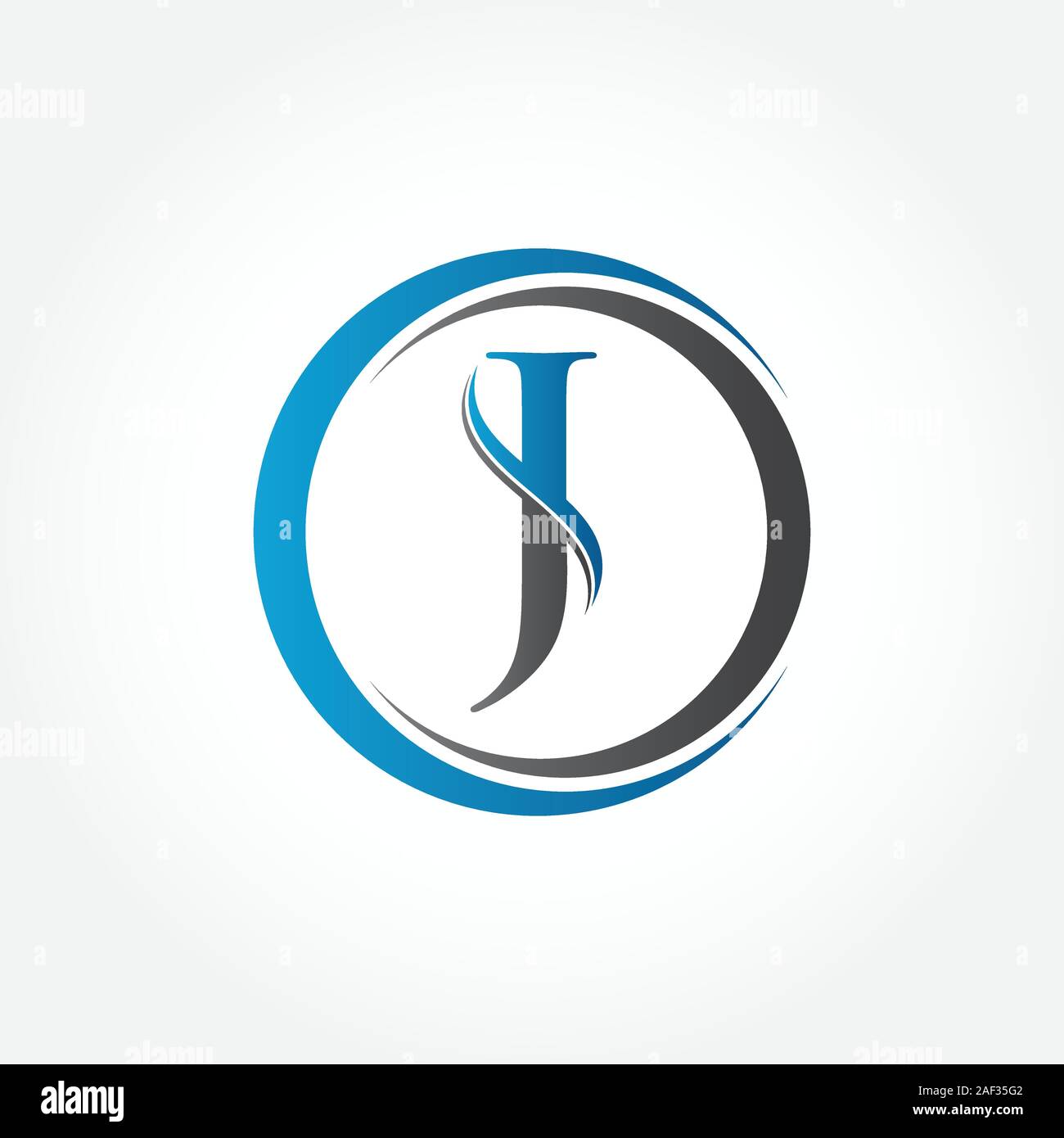 Initial Letter J Logo With Creative Modern Business Typography Vector ...