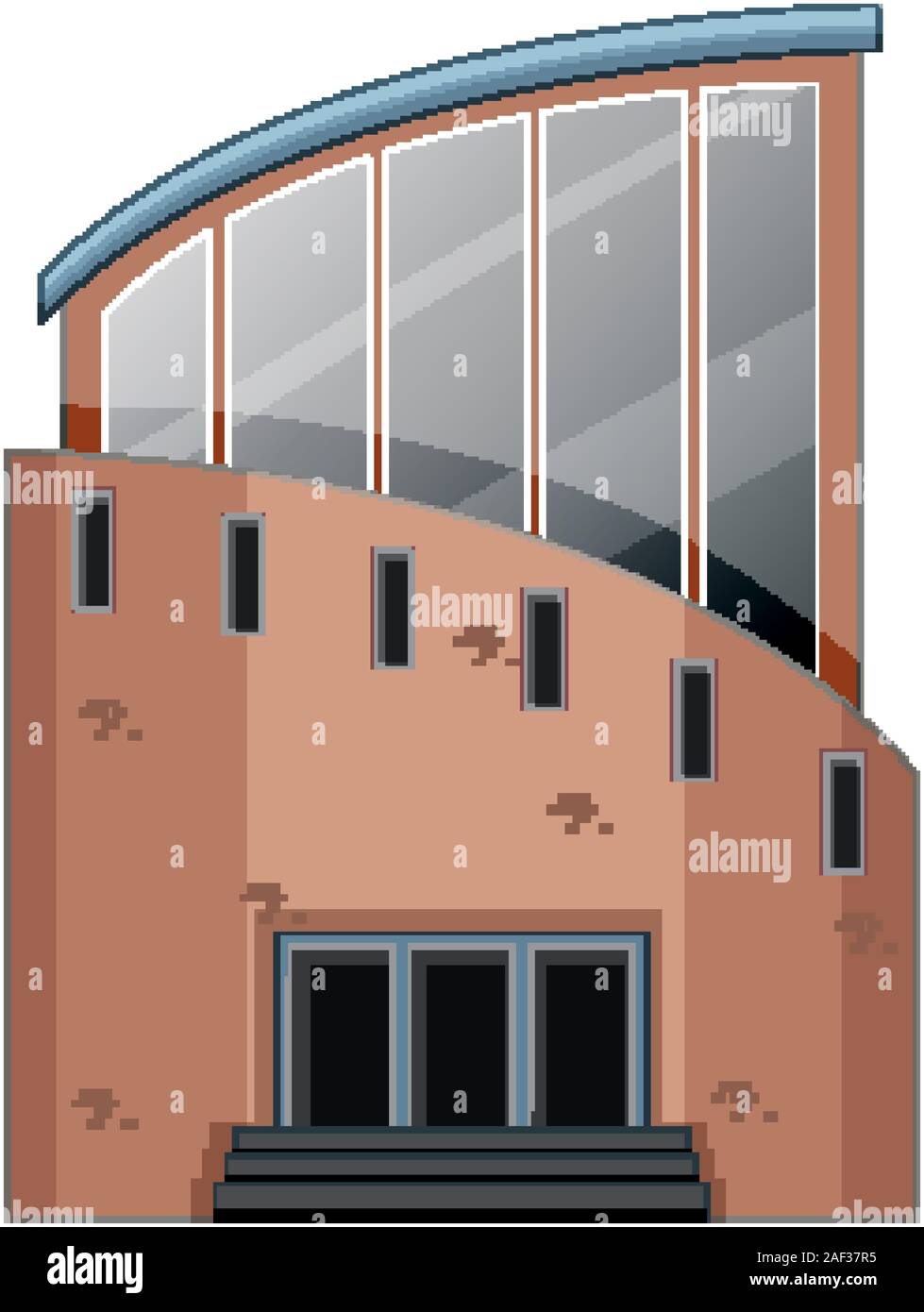 Isolated picture of modern building illustration Stock Vector Image ...