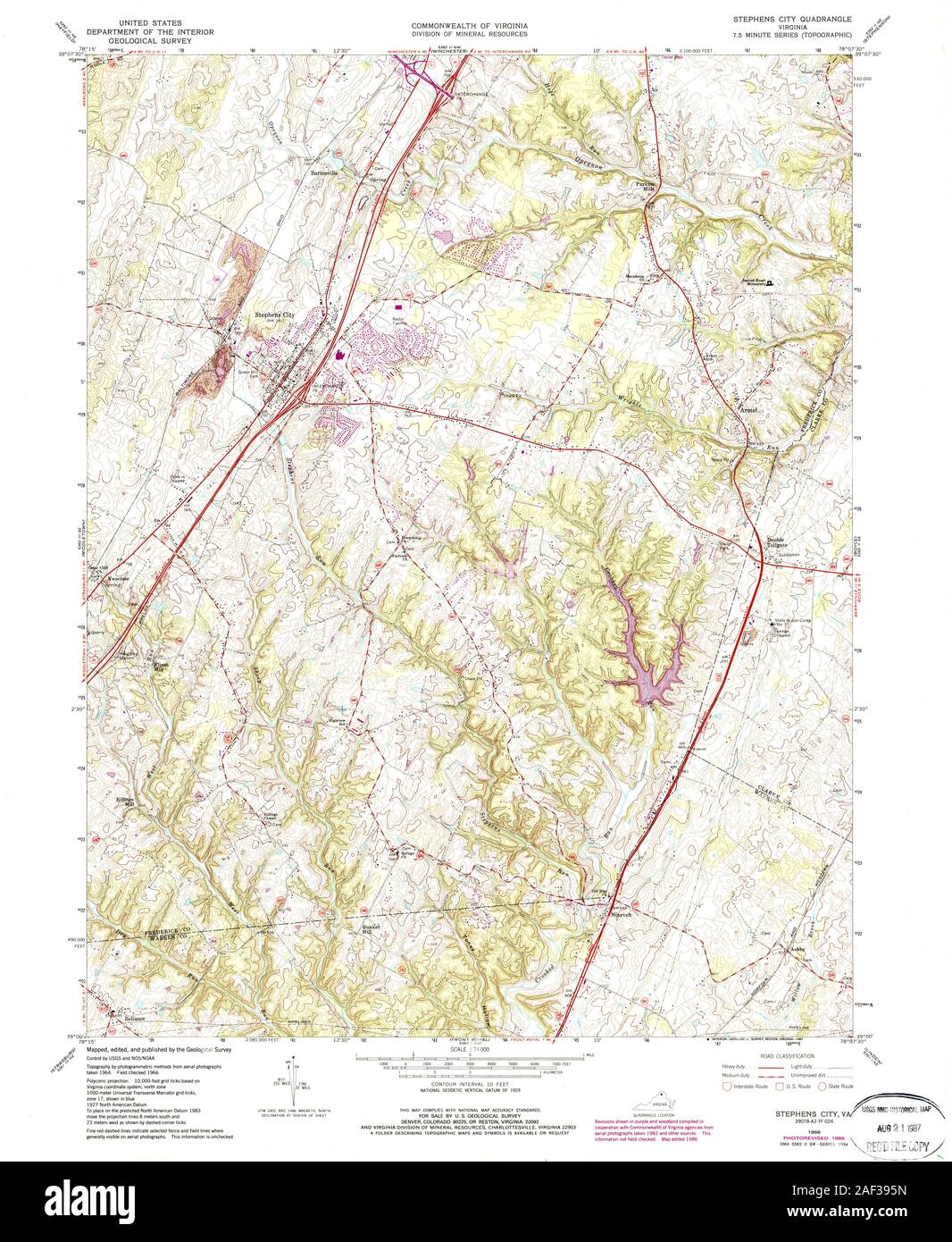 VA Stephens City 186793 1966 24000 Stock Photo Alamy