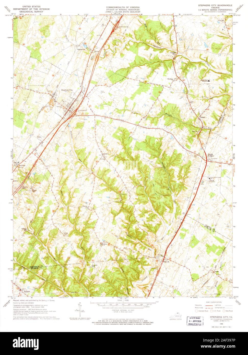 VA Stephens City 8030930 1966 24000 Stock Photo Alamy