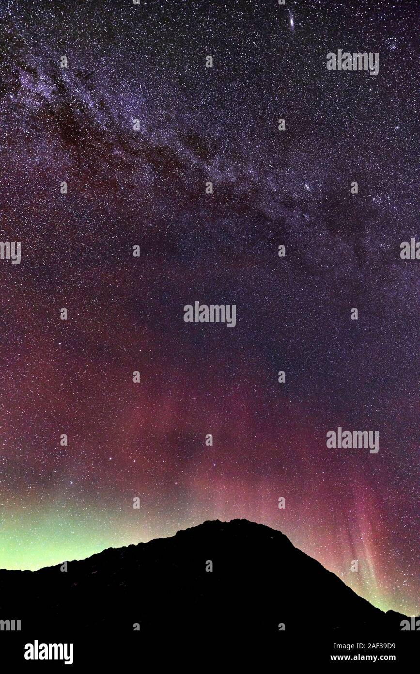 Milky Way and Aurora Borealis, Iceland Stock Photo Alamy